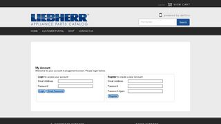 My Account - Liebherr Parts