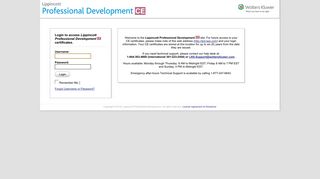 Lippincott Professional Development CE: Login