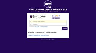 GET - Login - Lipscomb University - Cbord