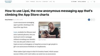 How to use Lipsi, the location-based anonymous messaging app for ...