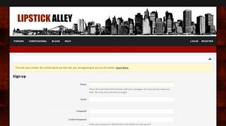 Sign up | Lipstick Alley