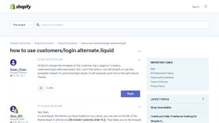how to use customers/login.alternate.liquid - Shopify Community