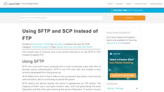 Using SFTP and SCP Instead of FTP | Liquid Web Knowledge Base
