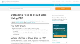 Uploading Files to Cloud Sites Using FTP | Liquid Web Knowledge Base