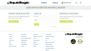 liquidlogic kayaks: Checkout: Customer Login