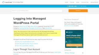 Logging Into Managed WordPress Portal | Liquid Web Knowledge Base