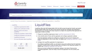 LiquidFiles - Centrify Product Documentation
