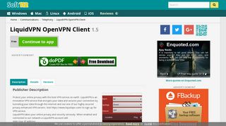 LiquidVPN OpenVPN Client 1.5 Free Download