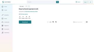 How to Enrol Learner in LIS - Scribd