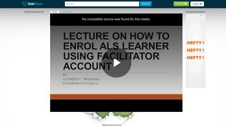 lecture on how to enrol als learner using facilitator account - SlidePlayer