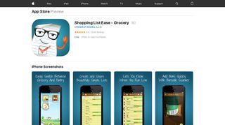 Shopping List Ease - Grocery on the App Store - iTunes - Apple