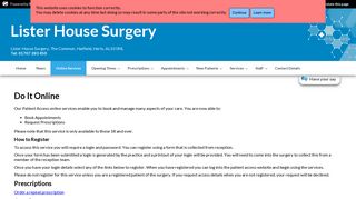 Online Access - Lister House Surgery