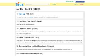 How Do I Get Ink (XNK)? - Listia.com Auctions for Free Stuff