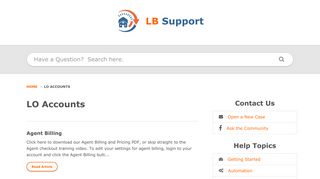 Listing Booster Support LO Accounts - Listing Booster Support Portal