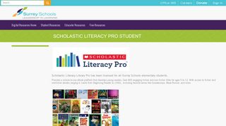 Scholastic Literacy Pro for Students - Digital Resources - Surrey Schools