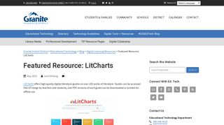 Featured Resource: LitCharts - Granite School District