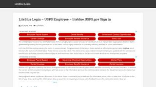 LiteBlue Login - LiteBlue.USPS.gov