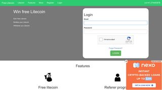 Free-Litecoin.com Win free Litecoin every hour!