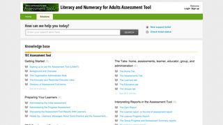 Literacy and Numeracy for Adults Assessment Tool