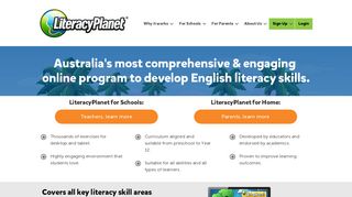 LiteracyPlanet: Online & Interactive Literacy Program