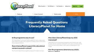 FAQs for Parents | LiteracyPlanet