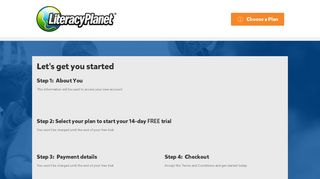 Parent Signup - Literacy Planet