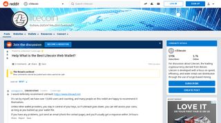 Help What is the Best Litecoin Web Wallet? : litecoin - Reddit