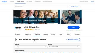 Working at Lithia Motors, Inc.: 388 Reviews | Indeed.com