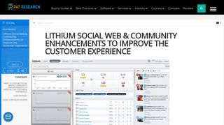 Lithium Social Web & Community Enhancements to Improve the ...