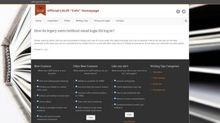 LitLift Info » How do legacy users (without email login ID) log-in?