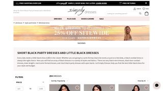 Little Black Dresses, Sexy Black Cocktail Dresses, LBD - Simply Dresses