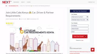 Join Little Cabs Kenya - Car, Driver & Partner Requirements