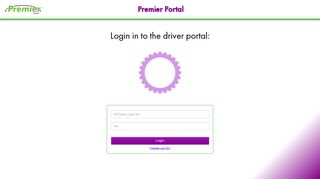 Driver Login - Premier Portal