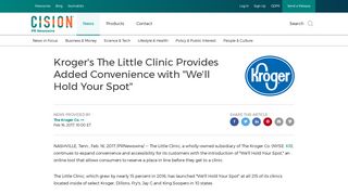 Kroger's The Little Clinic Provides Added Convenience with 