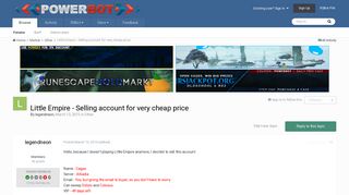 Little Empire - Selling account for very cheap price - Other ...