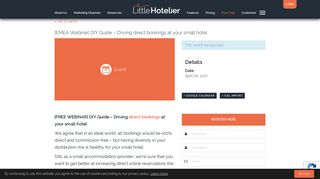 Little Hotelier [EMEA Webinar]: DIY Guide - Driving direct bookings at ...