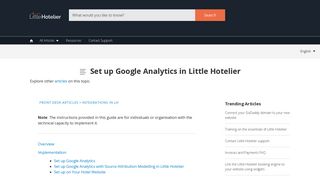 Set up Google Analytics in Little Hotelier - Little Hotelier Help