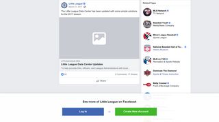 Little League - The Little League Data Center has been... | Facebook