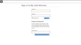 My Little Miracles :: Login