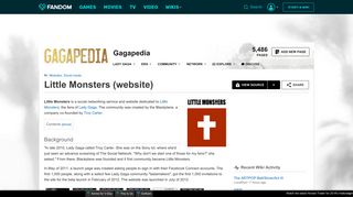 Little Monsters (website) | Gagapedia | FANDOM powered by Wikia
