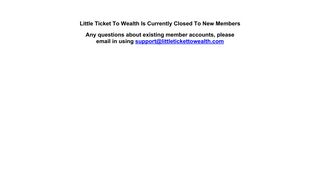 Little Ticket To Wealth
