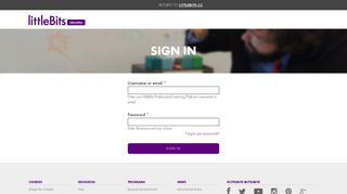 User account | littleBits Professional Learning Platform