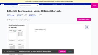 Littlefield Technologies - Login - [InternetShortcut URL=http/sim ...