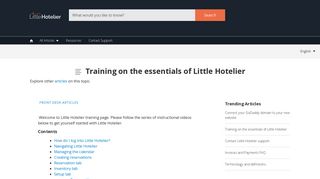 Training on the essentials of Little Hotelier - Little Hotelier Help