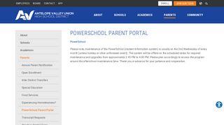 PowerSchool Parent Portal - Antelope Valley Union High School District