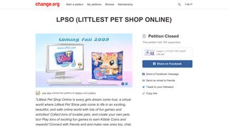 Petition · Hasbro: LITTLEST PET SHOP ONLINE · Change.org