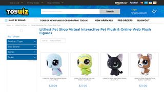 Littlest Pet Shop Virtual Interactive Pet Plush & Online Web Plush ...