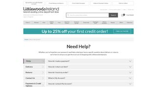 Online Help System - Littlewoods Ireland