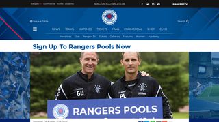 Sign Up To Rangers Pools Now - Rangers Football Club, Official ...