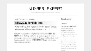 Littlewoods: 0870 042 1368 – Contact Numbers